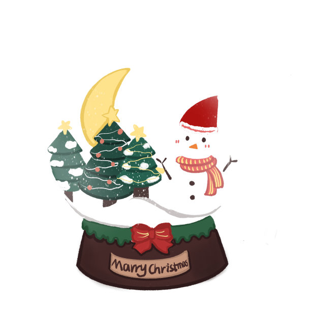 卡通圣诞节圣诞水晶球图片下载