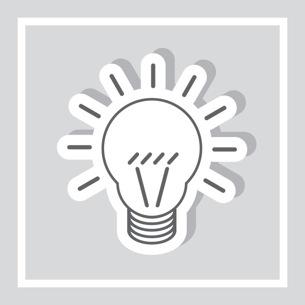 灯泡图标矢量插图图片下载