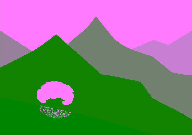 孤山开花树图片下载