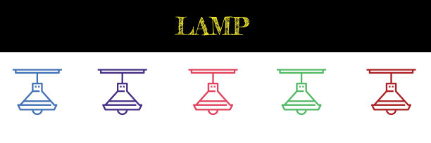 灯矢量图标，矢量EPS 10插图风格图片下载