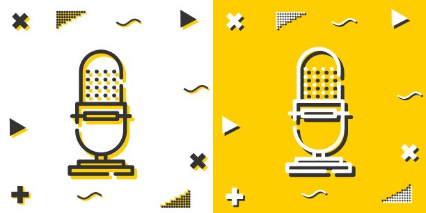 麦克风图标。简单的轮廓的风格。麦克风线性迹象。矢量插图孤立在白色背景上。可编辑的stroke EPS 10图片下载
