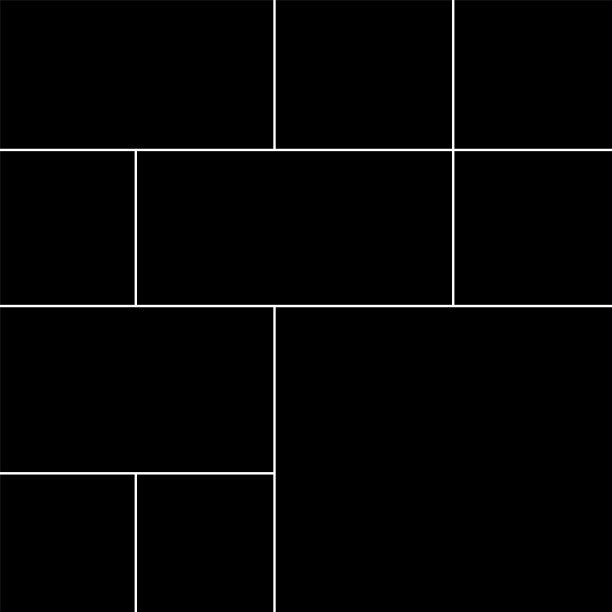 创造性的矢量模板拼贴，由一个正方形和矩形形状的照片的10帧组成。图片下载