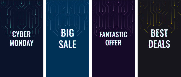 网络星期一的概念，电子产品销售。图片下载