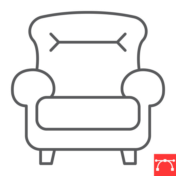 真皮扶手椅系列图标图片下载