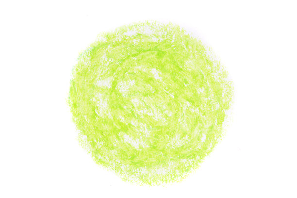 用油笔画的绿色圆圈孤立在白色背景上图片下载
