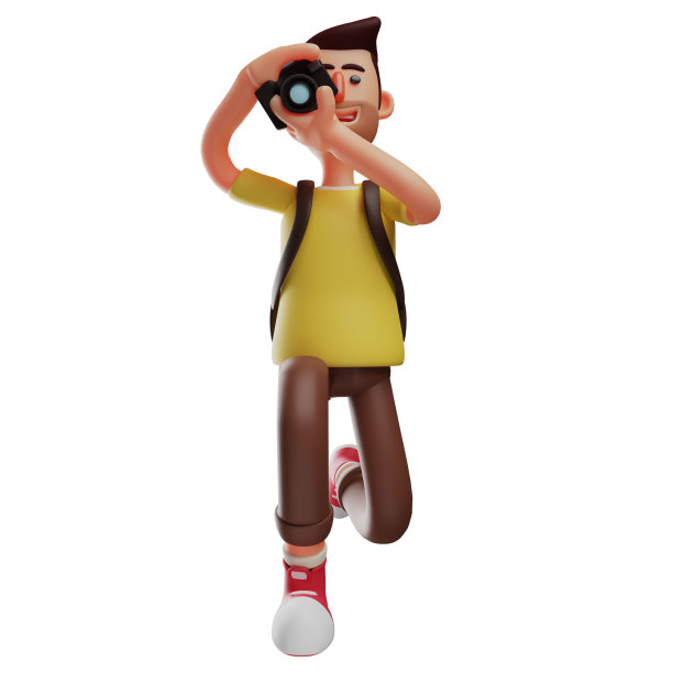 Smiley 3D摄影师卡通形象拍照图片下载