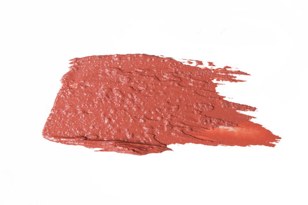 棕色奶油色化妆样本孤立在白色背景上。装饰美容涂片。图片下载