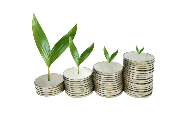 白色的背景给人一种增长的感觉。金融业务，存钱，存利息，给人一种财富感和生活安全感。图片下载