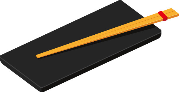 黑色盘子和筷子图片下载