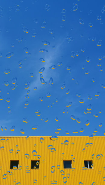 黄色和蓝色的创造性对比设计图片下载