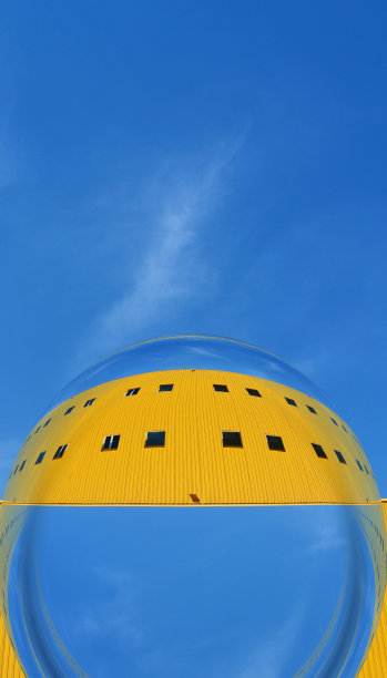 黄色和蓝色的创造性对比设计图片下载