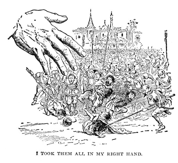 《与守卫和人群一起伸手抓囚犯》，《格列佛游记》系列图片下载