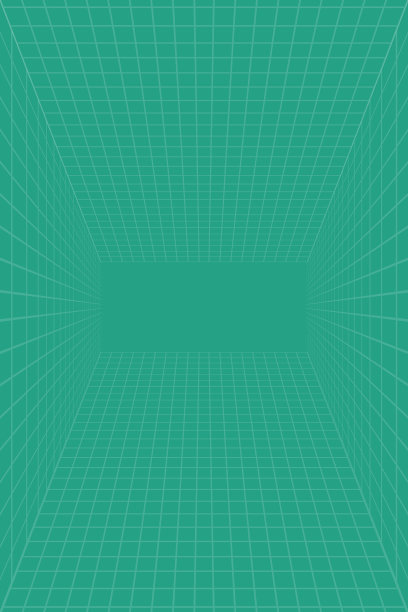 格子立体透视绿色背景图片下载
