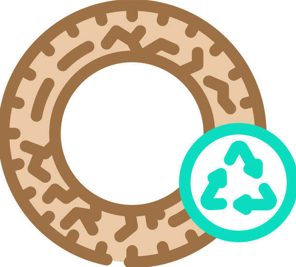 回收废旧汽车轮胎颜色图标图片下载