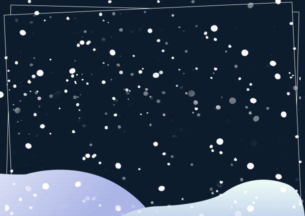 飘雪圣诞主题冬日蓝色背景图片下载