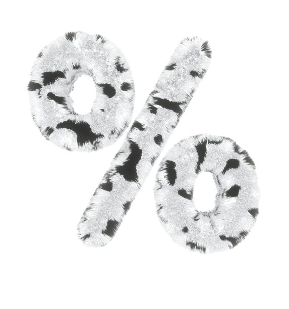 毛茸茸的斑点狗字体百分比符号图片下载