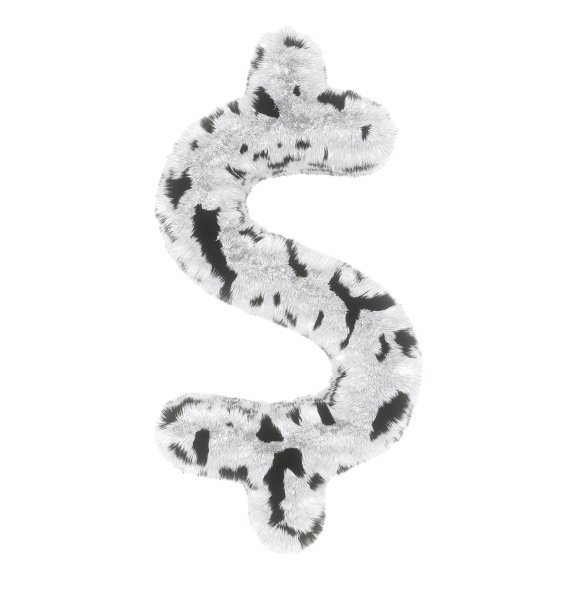 毛茸茸的斑点狗字体美元符号图片下载