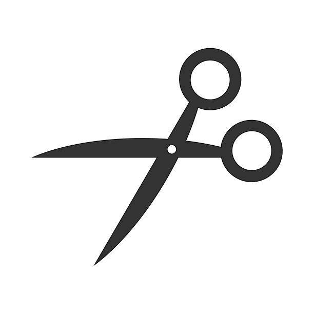 剪刀图标。美发师符号。矢量图工具。切割乐器。图片下载