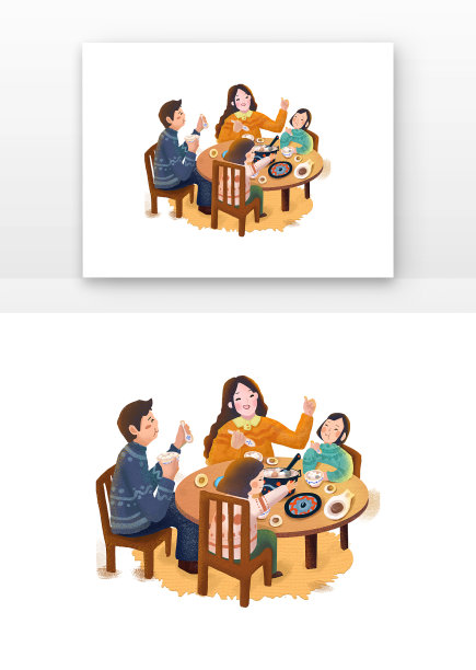 新年春节吃年夜饭图片下载