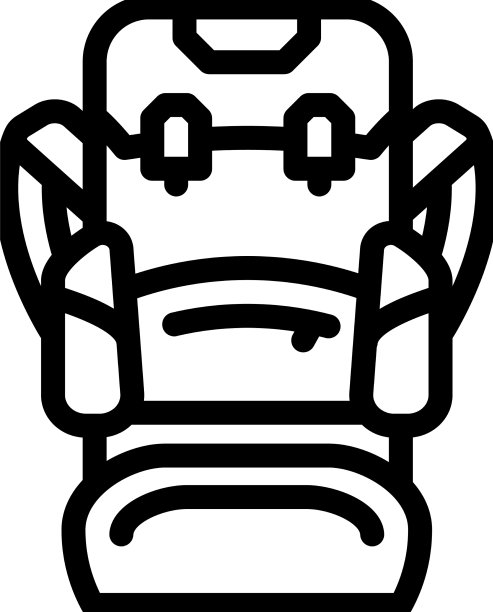 双肩包背包线图标图片下载