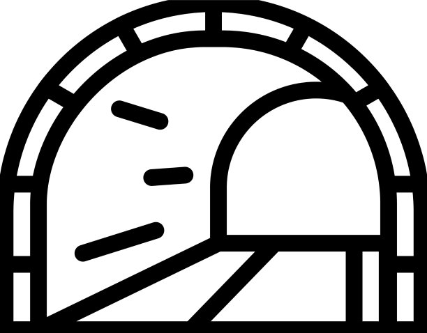 隧道与铁路线路图标图片下载