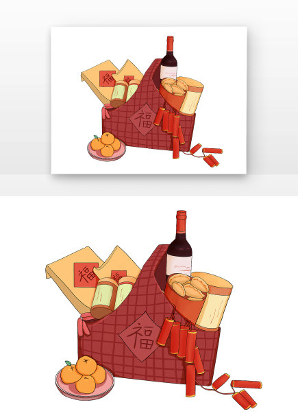 写实年货组合图片下载