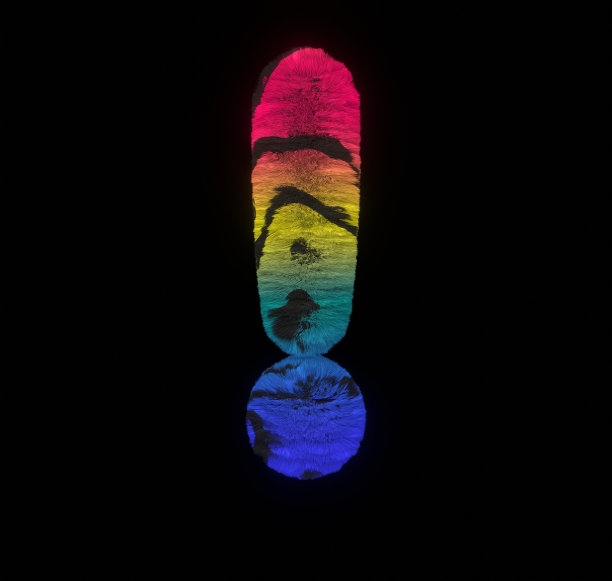 毛茸茸的彩色老虎字体老虎图片下载