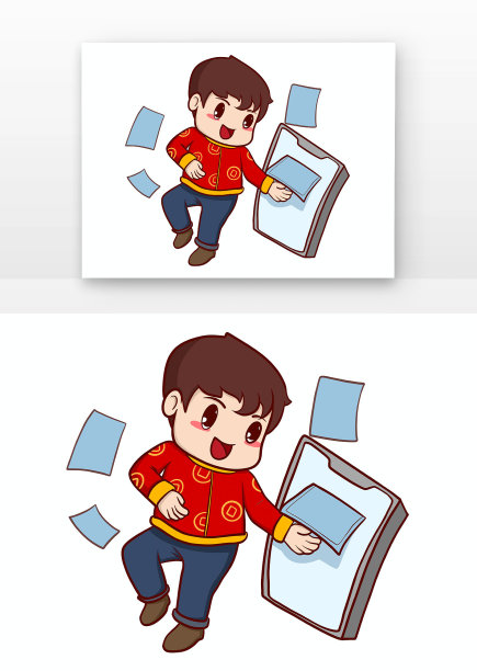 红色新年春运抢火车男孩-素材图片下载