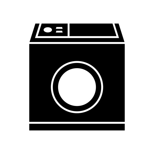 洗衣机图标设计模板矢量孤立插图图片下载