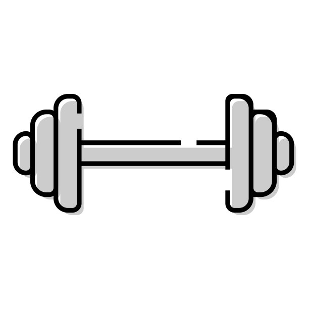 杠铃图标设计模板矢量孤立插图图片下载