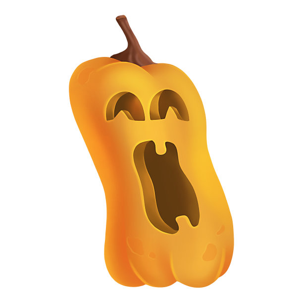 南瓜在白色的背景。橙色的南瓜与情感的脸为您的节日万圣节设计。卡通平图片下载