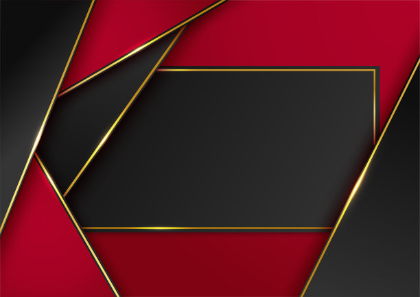 现代年度报告黑红金彩色抽象封面设计模板图片下载