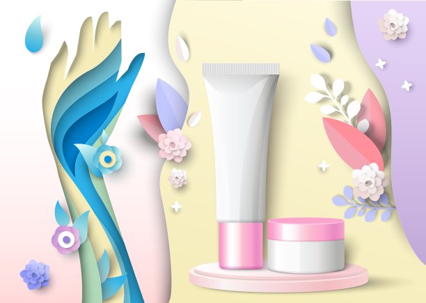 护手霜化妆品美容产品载体广告图片下载