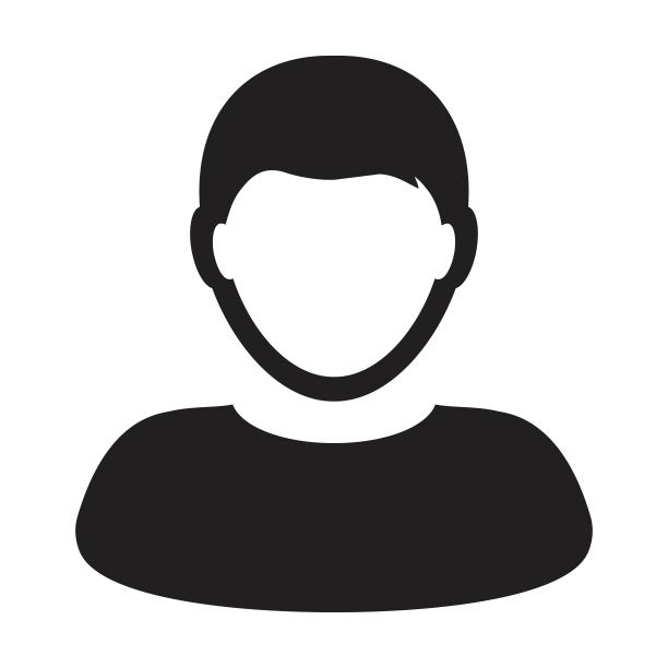 学生图标矢量男性用户个人资料头像符号，用于教育的平面彩色字形象形符号图片下载