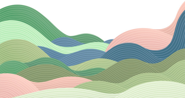 山脉和丘陵从线条。抽象的自然和景观背景。图片下载