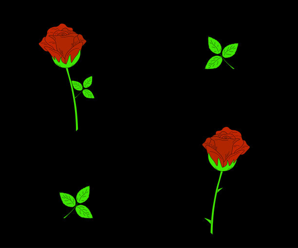 无缝哀悼模式，红色玫瑰在黑色的背景上图片下载