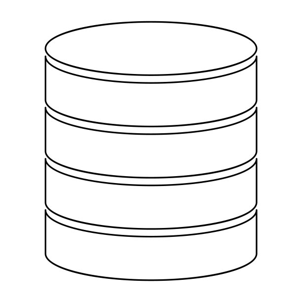 数据库存储图标，互联网网络服务器云数据符号，连接系统矢量插图图片下载