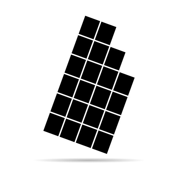 巧克力棒图标与阴影，甜美可口的剪影吃符号，可可食品矢量插图图片下载