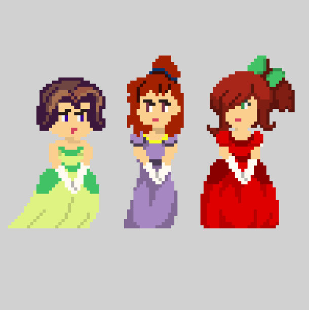 美术风格的像素字符集图片下载