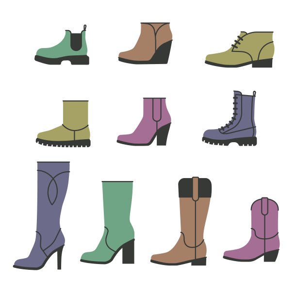 一套时尚休闲女装鞋图片下载