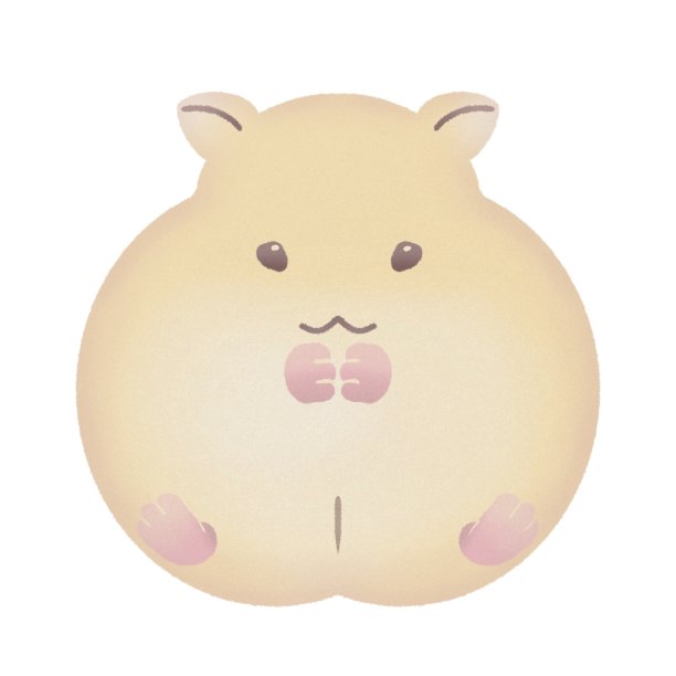 插图的仓鼠在柔和的色调和柔和的颜色图片下载