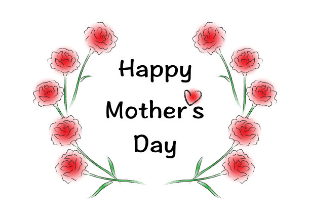 母亲节的矢量插图。康乃馨花设计。贺卡。图片下载