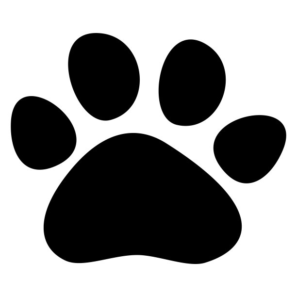 狗和猫爪垫的剪影。图片下载