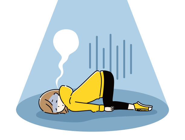 一个绝望的女人的插图。图片下载