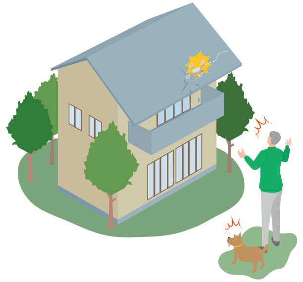 当另一个人的无人机坠毁在家中时，他感到很惊讶图片下载