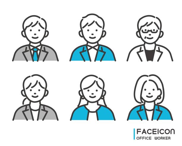 简单易用的矢量素材人图标插图图片下载