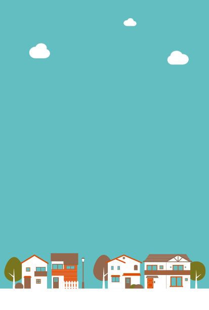 可爱和简单的秋季城市景观插图图片下载