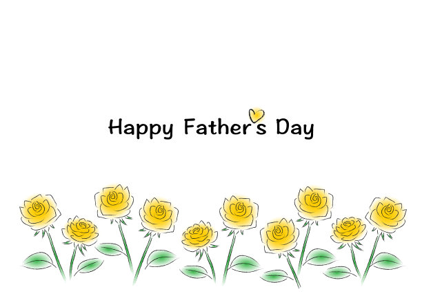 矢量插图的父亲节。玫瑰花卉设计。贺卡。图片下载