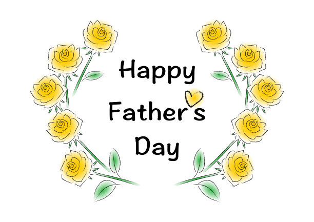 矢量插图的父亲节。玫瑰花卉设计。贺卡。图片下载