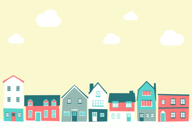 可爱和简单的欧洲风格插图图片下载